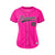 Women Custom Pinstripe Baseball Jersey Deep Pink Black Sublimation Jersey One