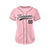 Women Custom Pinstripe Baseball Jersey Pink Black Sublimation Jersey One