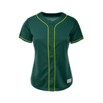 Women's Blank Deep Green And Yellow Baseball Jersey Jersey One thumbnail