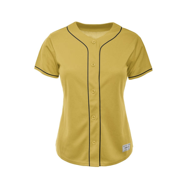 Women&#39;s Blank Gold And Black Baseball Jersey Jersey One
