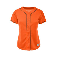 Women's Blank Orange And Black Baseball Jersey Jersey One thumbnail