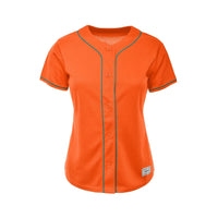 Women's Blank Orange Baseball Jersey thumbnail