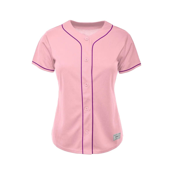 Women&#39;s Blank Light Pink Baseball Jersey