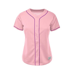 Women's Light Pink Blank Baseball Jersey