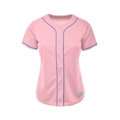 Women's Light Pink Blank Baseball Jersey