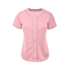 Women's Light Pink Blank Baseball Jersey