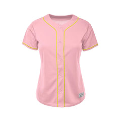 Women's Light Pink Blank Baseball Jersey