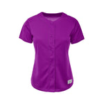 Women's Blank Purple And Purple Baseball Jersey Jersey One thumbnail