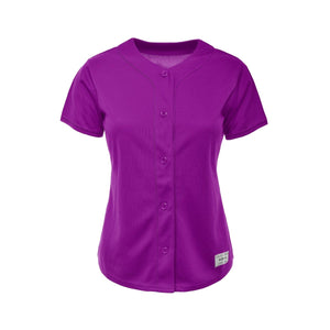 Women's Blank Purple And Purple Baseball Jersey