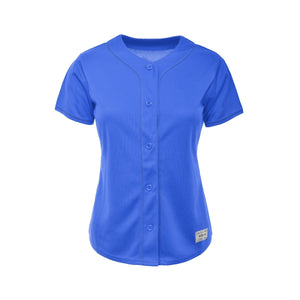 Women's Blank Royal Blue And Royal Blue Baseball Jersey