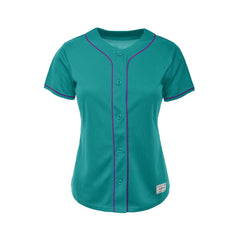 Women's Blank Teal Baseball Jersey